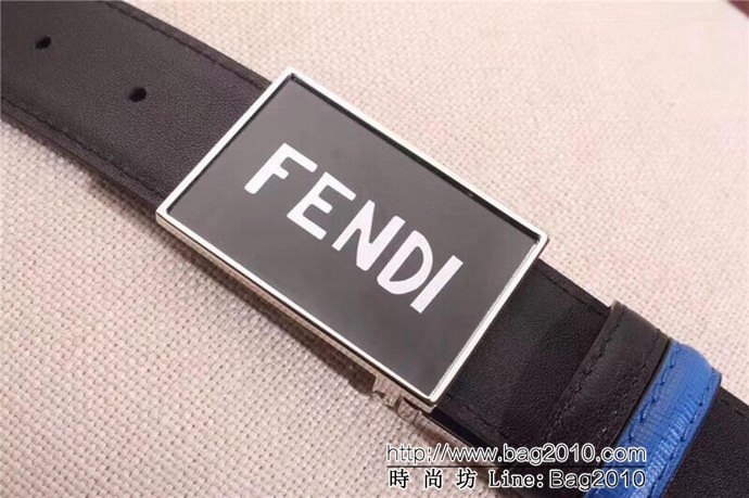 FENDI芬迪 原單正品 小怪獸皮帶 小怪獸琺瑯滴膠旋轉扣 男士皮帶  xfp1208